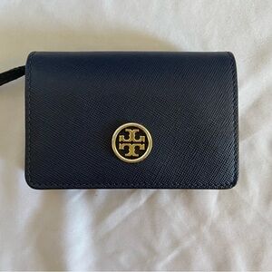 Tory Burch Emerson Leather Coin Case (Navy)